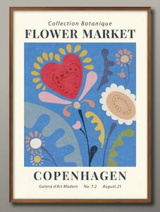 Art hand Auction 8466■送料無料!!A3ポスター『FLOWERMARKET フラワーマーケット』北欧/韓国/絵画/イラスト/マット, 住まい, インテリア, その他