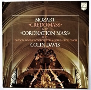 中古LPレコード　Colin Davis 『 Mozart / Credo Mass Coronation Mass 』 品番：PHILIPS 6500 234