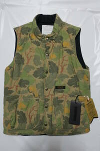 ☆ 未使用 NEIGHBORHOOD COLD WEATHER FIELD, SL02-04 VEST ネイバーフッド ダウン ベスト 迷彩 リーフ柄 アウトドア ハンターカモ カモ柄