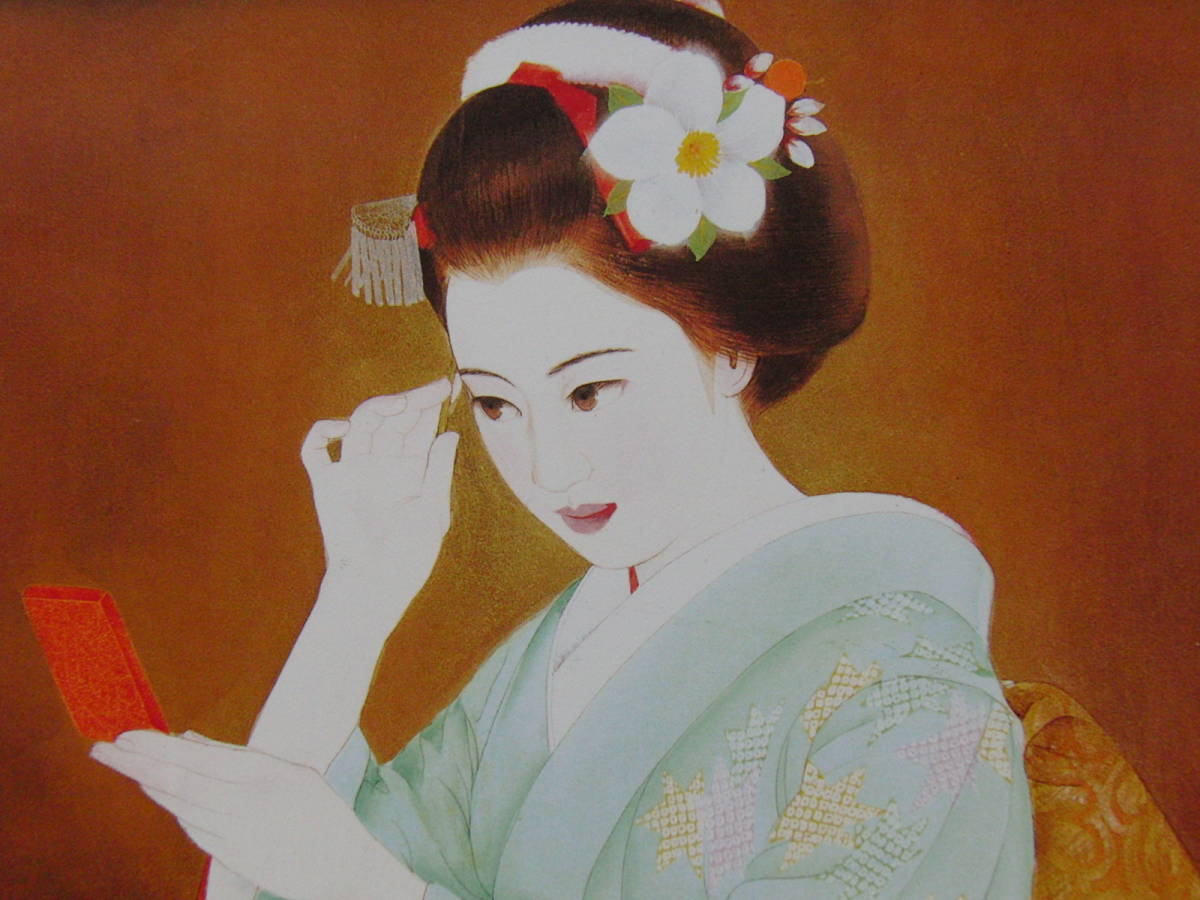 Tatsuzo Shimizu, [Maiko], Aus einem seltenen gerahmten Kunstbuch, Ganz neu mit Rahmen, Guter Zustand, Porto inklusive, Japanischer Maler, Kokos, Malerei, Ölgemälde, Porträt