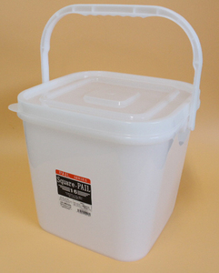  amount selection! koma se bucket cover attaching plastic pale bucket four angle 16L white 