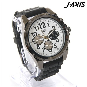  postage included black black metal J-axis watch [ metal × Black Raver ] Ame - Gin g clothes quartz rubber Raver J-AXIS 40mm case 