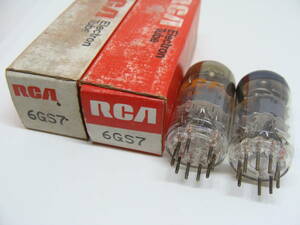 真空管 RCA 6GS7 2本セット 箱入り 試験済み 3ヶ月保証 1本印字消失 #017