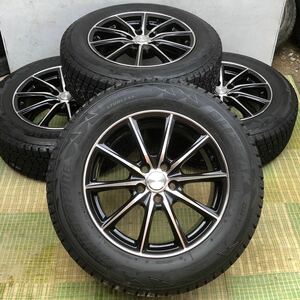 バリ溝。BRIDGESTONE ECO FORME CRS15 17インチ×7.5J＋40 114.3 BRIDGESTONE 225/65R17スタッドレス4本。クラウン等に。