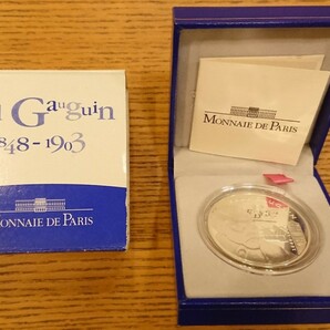 2003 フランス ゴーギャン追悼 100周年 1.5ユーロ プルーフ銀貨