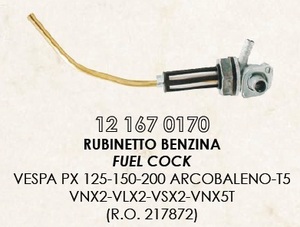 RMS 12167 0170 неоригинальный топливо переключатель ответвление Vespa PX ON-OFF