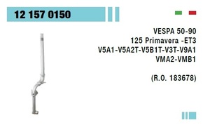 RMS 12157 0150 неоригинальный передняя вилка Vespa V50S/V100/ET3