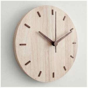 モダンなウォールナットウッドの掛け時計,ミニマリストの木製デザイン,3Dステッカー,家の装飾,12インチ