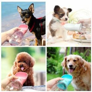  for pets portable water bottle, for pets water dispenser, feeder attaching (350ml)