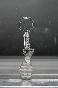  бадминтон брелок для ключа * серебряный ( подарок BOX ввод )