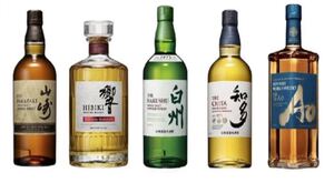 サントリーウイスキー 山崎 と響 とサントリー白州と 知多と碧 Ao (5点セット)