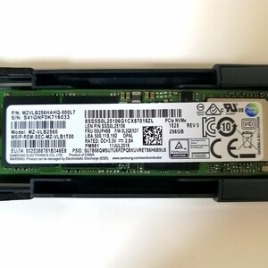 SAMSUNG MZVLB256 HAHQ-000L7 256GB M.2 2280 NVMe【外付けSSDケース付き】