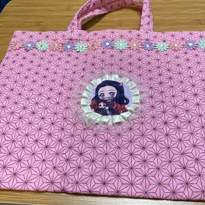 レッスンバッグ(トートバッグ)ねず子風