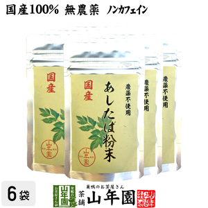 健康茶 国産100% 無農薬 明日葉粉末 30g×6袋セット 伊豆諸島で採れた明日葉パウダー ノンカフェイン 送料無料