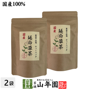 健康茶 国産100% 無農薬 延命草茶 3g×15パック×2袋セット ティーパック ティーバッグ シソ科ヒキオコシ