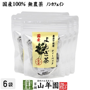 健康茶 国産100% よもぎ茶 ティーパック 1.5g×12パック×6袋セット 宮崎県産 無農薬 ノンカフェイン 送料無料
