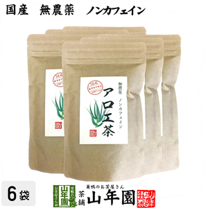 健康茶 国産100% 無農薬 アロエ茶 40g×6袋セット 高知県四万十川産 ノンカフェイン 送料無料