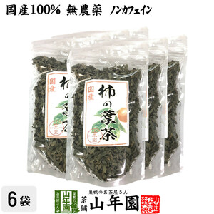 健康茶 国産 無農薬 柿の葉茶 80g×6袋セット ノンカフェイン 送料無料