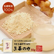 しょうが 粉末 国産 生姜の力 55g×10袋セット しょうが ショウガオール 冷え 温活 送料無料_画像3