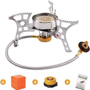 シングルバーナー 4000W 強力火力 コンパクトバーナー 圧電点火 折りたたみ式 CB缶/OD缶対応