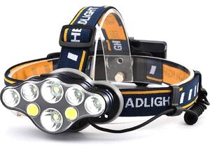 ヘッドライト LEDヘッドランプ USB充電式 高輝度 8 LED 8つモード