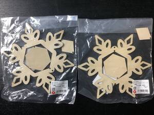 手芸素材■ARTBOOK_OUTLET■WUP-035★送料無料 未使用品 白木 TOLE トールペイント 廃番 オーナメント スノーフレーク 六角形 2枚組 1650円