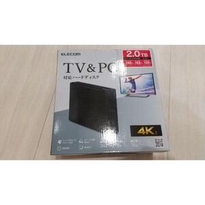 【新品】エレコム ELD-JOTV020UBK 外付けハードディスク 2TB 黒