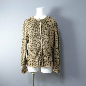 Leilian/ Leilian /11/ made in Japan / wool . ensemble / Brown tea 