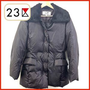 超美品☆送料無料!23区 ダウンジャケット 人気ブランド ダウンコート 38 ファー付き ラビットファー ダウン80% 秋冬