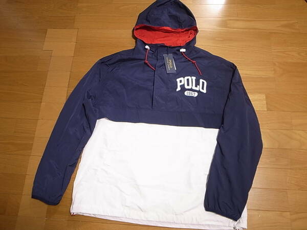 【送料無料 即決】POLO RALPH LAUREN PERFORMANCE COLOR BLOCK ANORAK M新品カラーブロック ハーフジップアノラック1967ナイロンジャケット