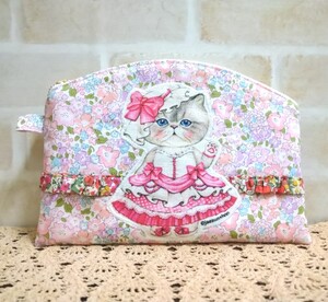 フラットポーチ ハンドメイド リバティ×コヤンイサムチョン