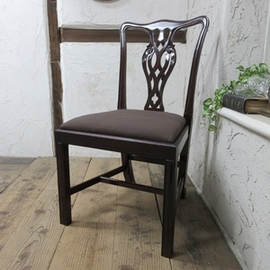 イギリス アンティーク 家具 ダイニングチェア 椅子 イス 木製 マホガニー 英国 DININGCHAIR 4381ｄ