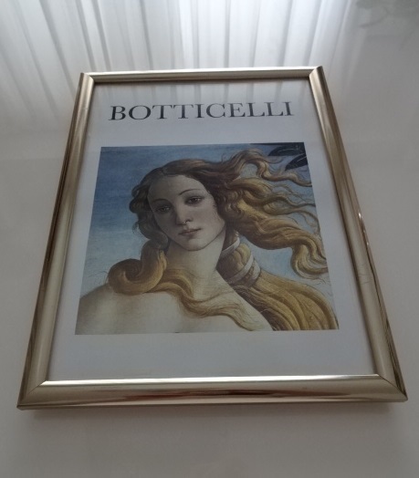 Marco artístico § Marco A4 (opcional) Póster fotográfico incluido § Sandro Botticelli § Estilo antiguo, cuadro, Renacimiento, Nacimiento de Venus, muebles, interior, Accesorios de interior, otros