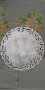 レースサークルモチーフ 白 50枚 約4cm ハンドメイド