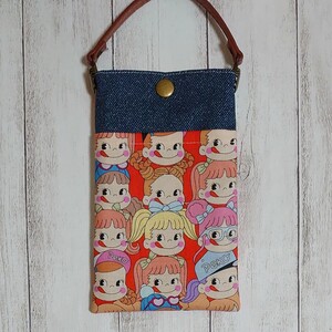 ☆ハンドメイド☆スマホポーチ ペコちゃん ペコテール バッグインバッグ