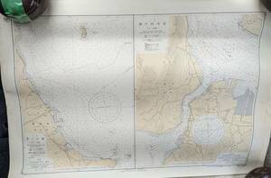 珍品　海図　海上保安庁　海軍　瀬戸田水道　井ノ口港　第1129号　昭和34年発行　資料　安全保障　地図　レア