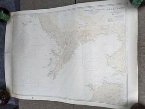 珍品　海図　海上保安庁　海軍　松島水道至早崎瀬戸　第203号　昭和38年発行　資料　安全保障　地図　レア