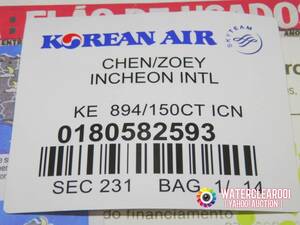 ◆◇◆49022-ExHS◆◇◆[AIRLINES-STICKER] エアラインBOARDING PASS＊KOREAN AIR_CLAIM