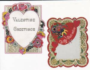 ▽▼74113▼▽＜LE*ヴィンテージステッカー＞VALENTINE＊HEARTS & FLOWERS