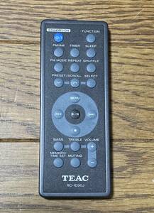 TEAC CDサウンドシステム CD-X10i用リモコン RC-1090J　正常中古品です。