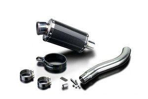 DELKEVIC スリップオンカーボンオーバルマフラー★HONDA XL650V TRANSALP 2000-2008 225mm KIT03FY