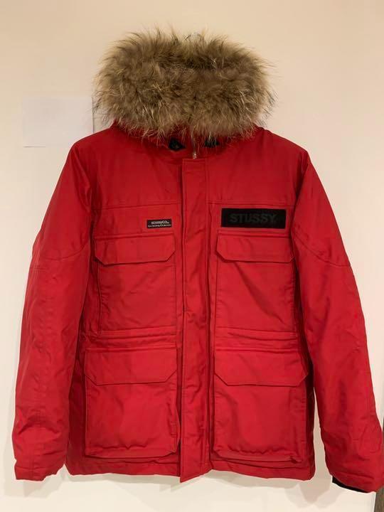 美品 STUSSY 25周年 デニムダウンジャケット ゴアドライロフト サイズL