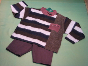* new goods tag attaching ( small be Rene ) width .. pattern. sweatshirt suit (120)