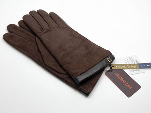 Новый ◆ Geraldini Sheep Leather Gloves 20 ◆ Gherardini/Подличная кожаная замша/коричневый 1G9-G14