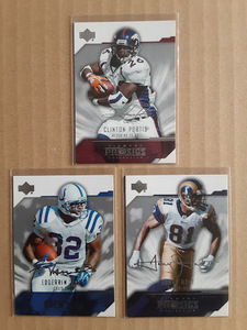 NFL Clinton Portis REDSKINS / Edgerrin James COLTS / Torry Holt PAMS 2004　Upper Deck Diamond Prosigs Collection 3枚