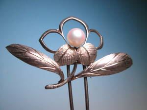 [. month ] antique * engraving skill book@ pearl decoration love appear .. flower. ornamental hairpin 