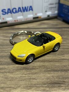 ●◎ホンダ S2000 黄色 キーホルダー◎●①オリジナル加工品 カーアクセサリー ミニカー ハンドクラフト ハンドメイド 雑貨