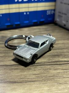 ** Nissan Skyline GT-R Ken&Mary silver key holder 1**① original processed goods car accessory minicar handcraft hand made 