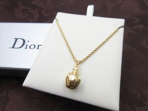 【極上美品】香水瓶●Christian Dior ネックレス ロゴ クリスチャン ディオール ヴィンテージ アクセサリー レディース 結婚式 レア B6