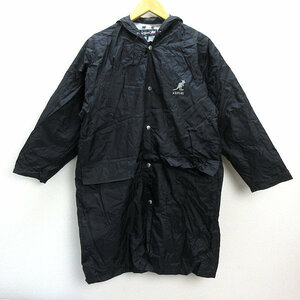 * сделано в Японии Kangol /KANGOL нейлон длинное пальто [9R~11R] чёрный /LADIES/270[ б/у ]